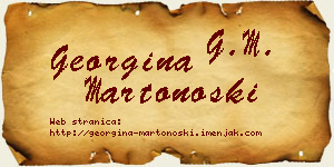 Georgina Martonoški vizit kartica